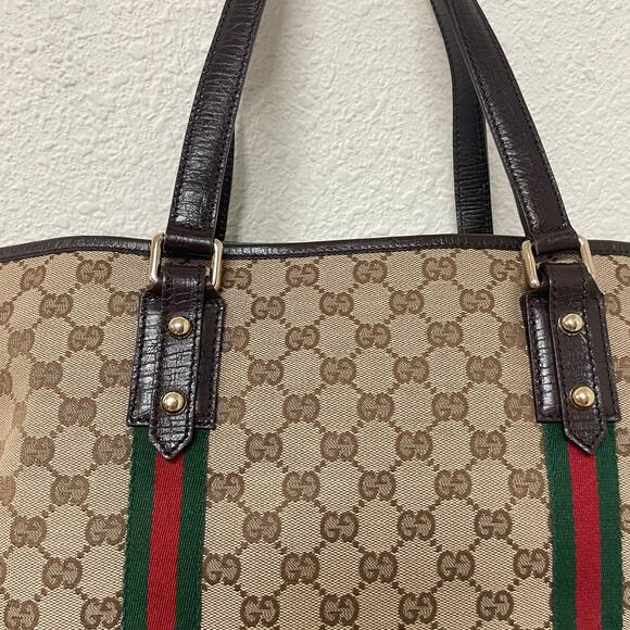 **SOLD**Gucci Shirley Line Tote Canvas GG monogram beige - Picture 3 of 16